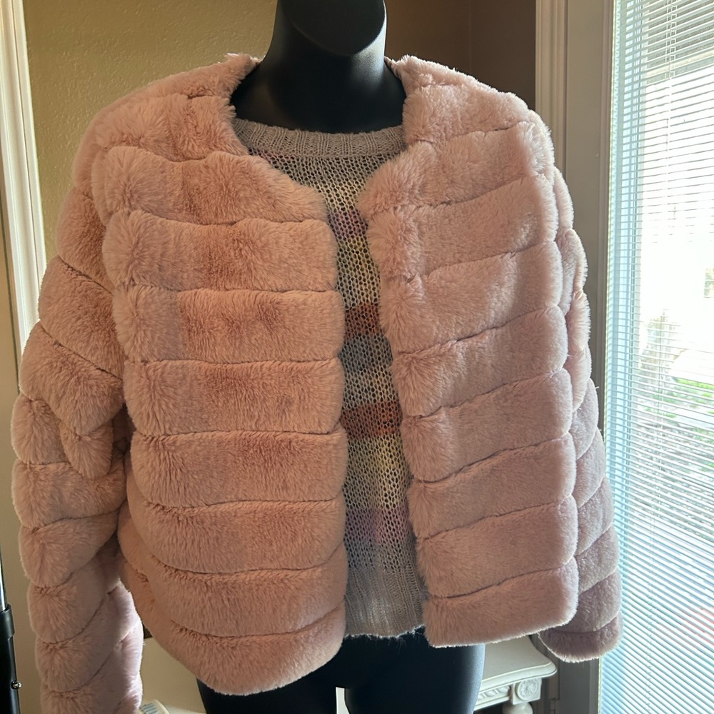 Pink Faux fur jacket
